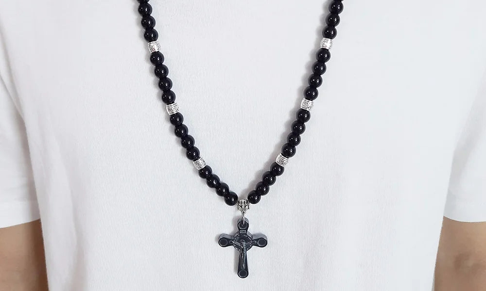 PENDRA Cross Rosary Rosary Necklace