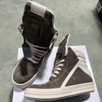 PENDRA Brown Geobasket Brown Cow-Suede High-Top Zip Thick-Sole Edition 2 Ankle Boots