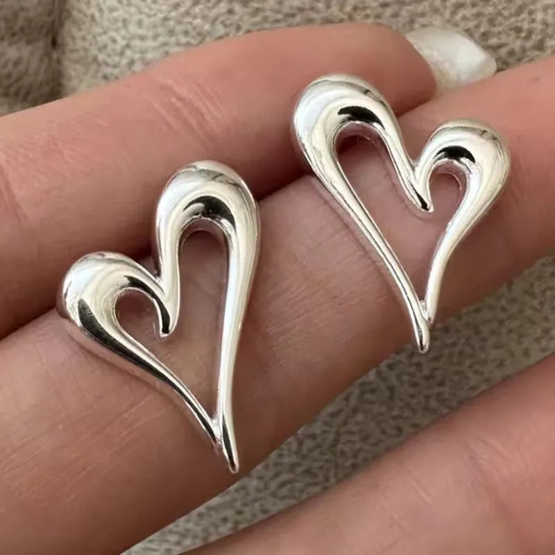VENTFILLE 925 Sterling Silver Curved Geometry Earring for Women Girl S-Shaped Texture Unique Retro Jewelry Gift Dropshipping