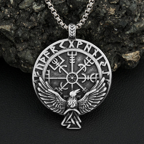 PENDRA Compassrune Nordic Viking Compass Rune Pendant