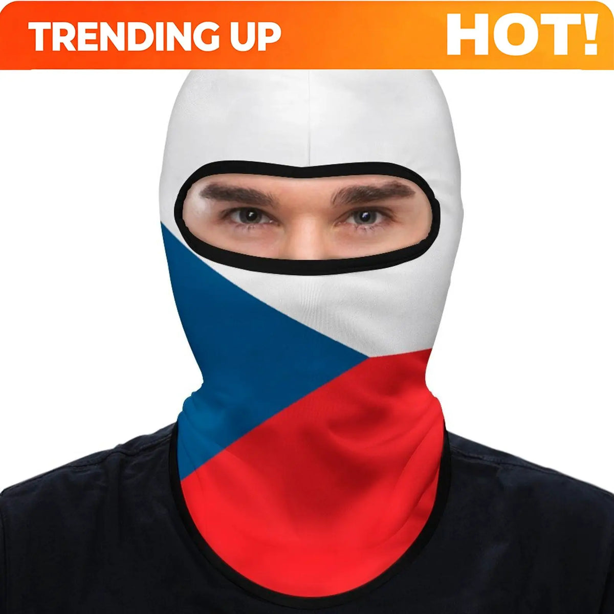 PENDRA Czech Republic Flag Face Mask