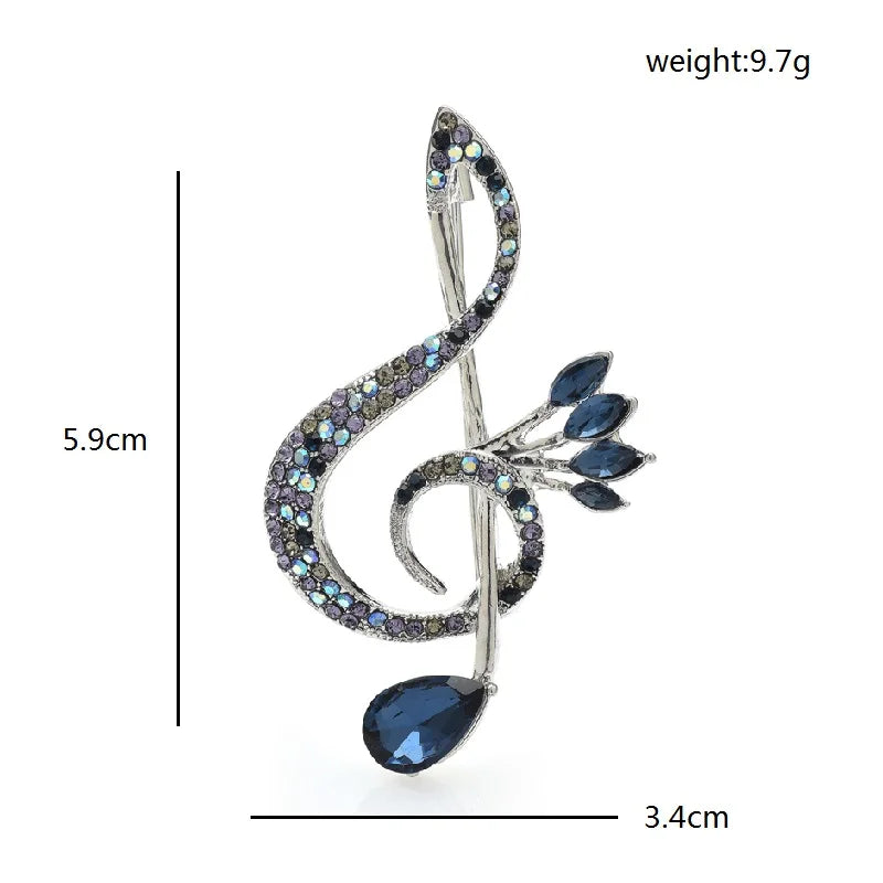 PENDRA Classic Eye Musical-note Brooch