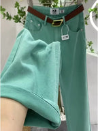 PENDRA Greenwash High Waist Wide Leg Jeans