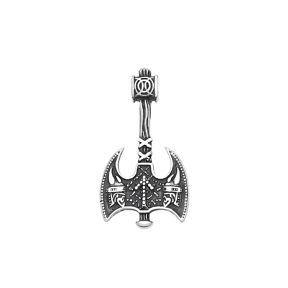 PENDRA Twinaxe Viking Double-Edged Axe Pendant