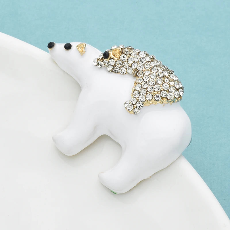 PENDRA Tender Bears Enamel Animal Brooch