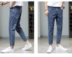 Comfortable Stylish Trendy Luxury Men's Jeans 2023 Summer Blue Cowboy Classic Jeans Casual Stretch Luxury Denim Pants for Men