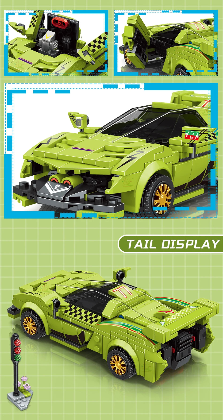 PENDRA Transfrom Racing Robot Building Set