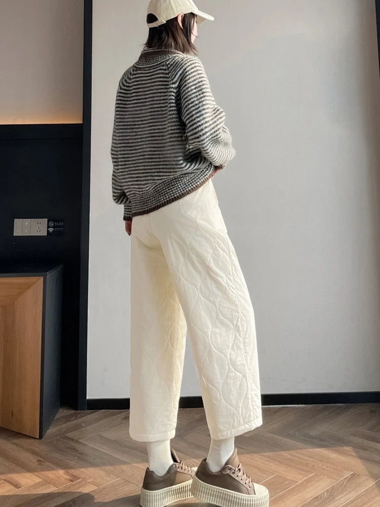 PENDRA Thick Cotton Wide Pants