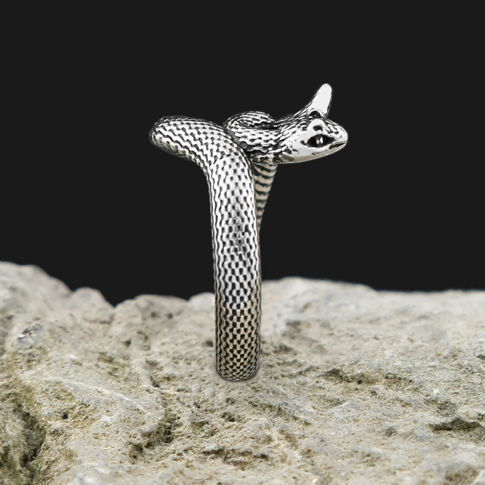 PENDRA Snakeband Simple Stainless Steel Snake Ring