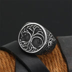 PENDRA Celtic Knot Rune Steel Ring