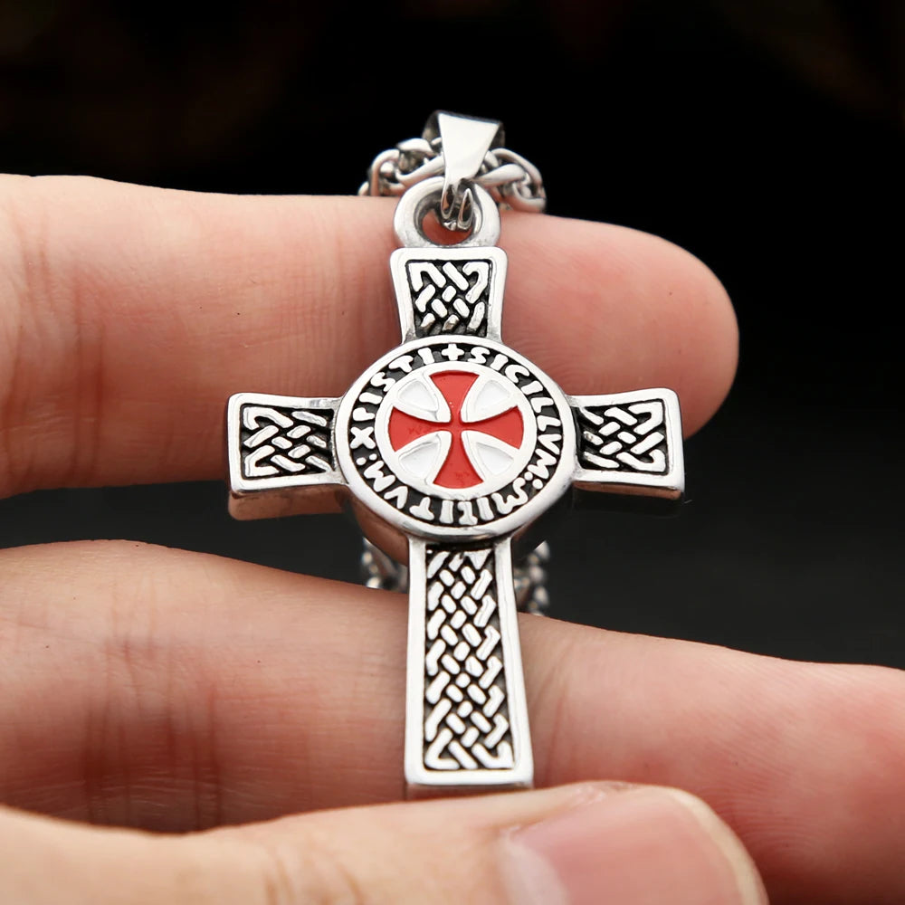 PENDRA Crossshield Stainless Steel Cross Shield Pendant