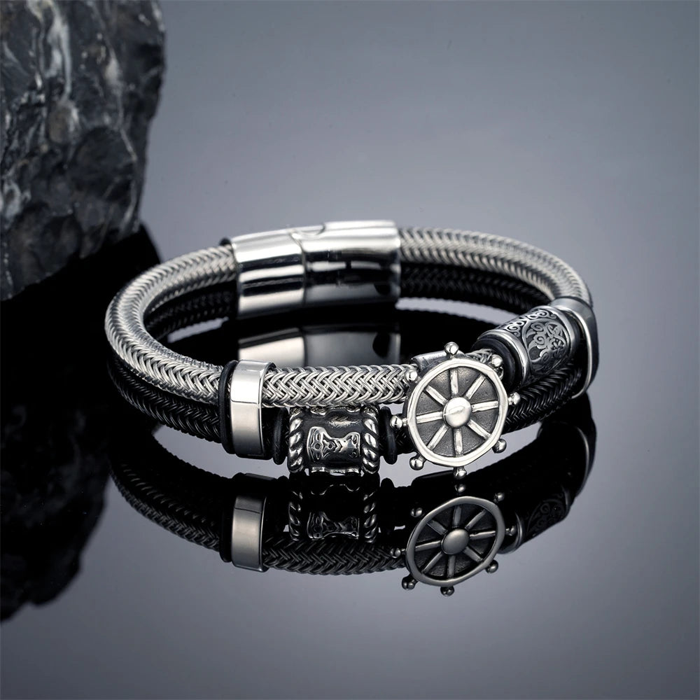 PENDRA Rune Steel Bracelet