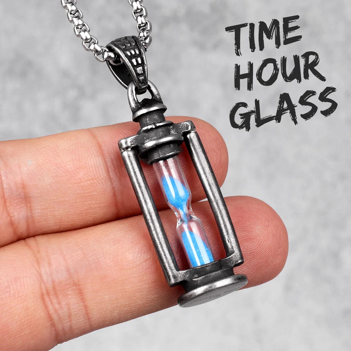 PENDRA Hourglass Steel Necklace