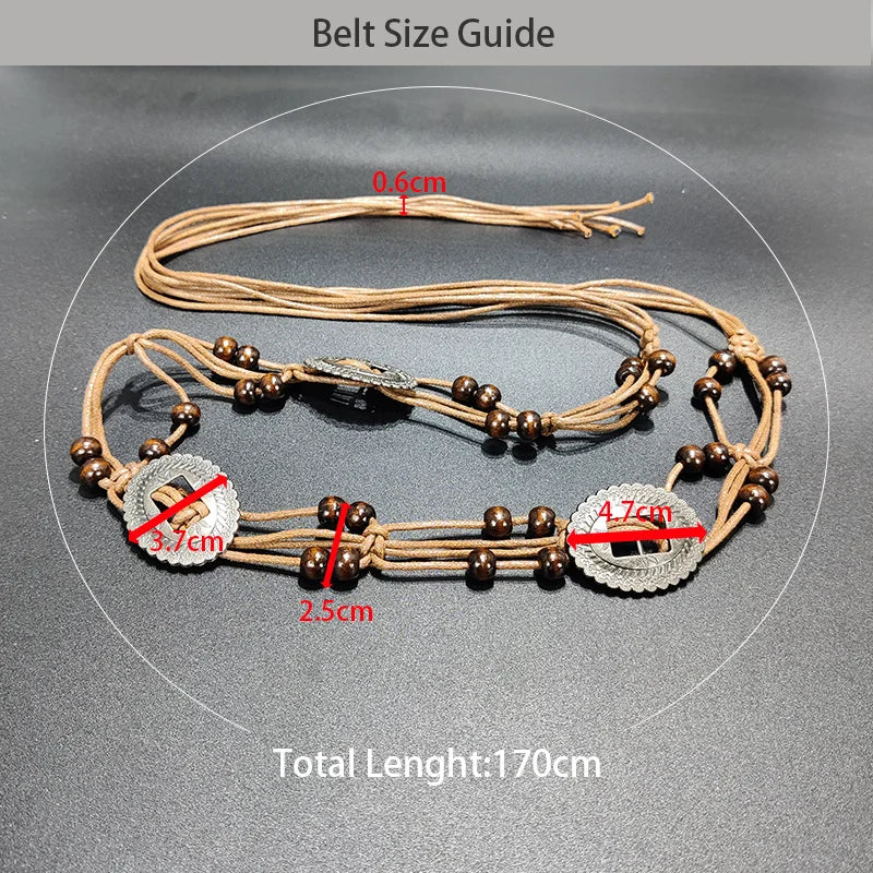 PENDRA Demiine Floral Boho Waist Chain Belt