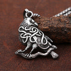 PENDRA Ravenodin Stainless Steel Viking Crow Pendant Necklace