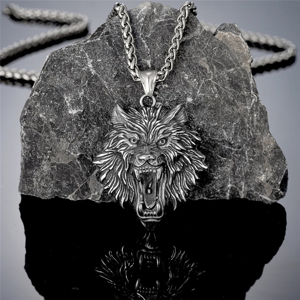 PENDRA Wolf Gold Viking Necklace