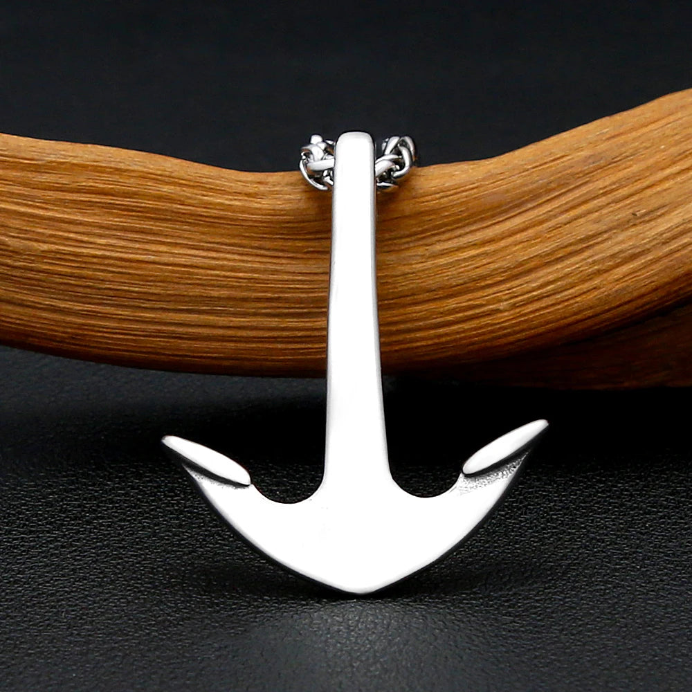 PENDRA Vikinganchor Simple Stainless Steel Anchor Necklace