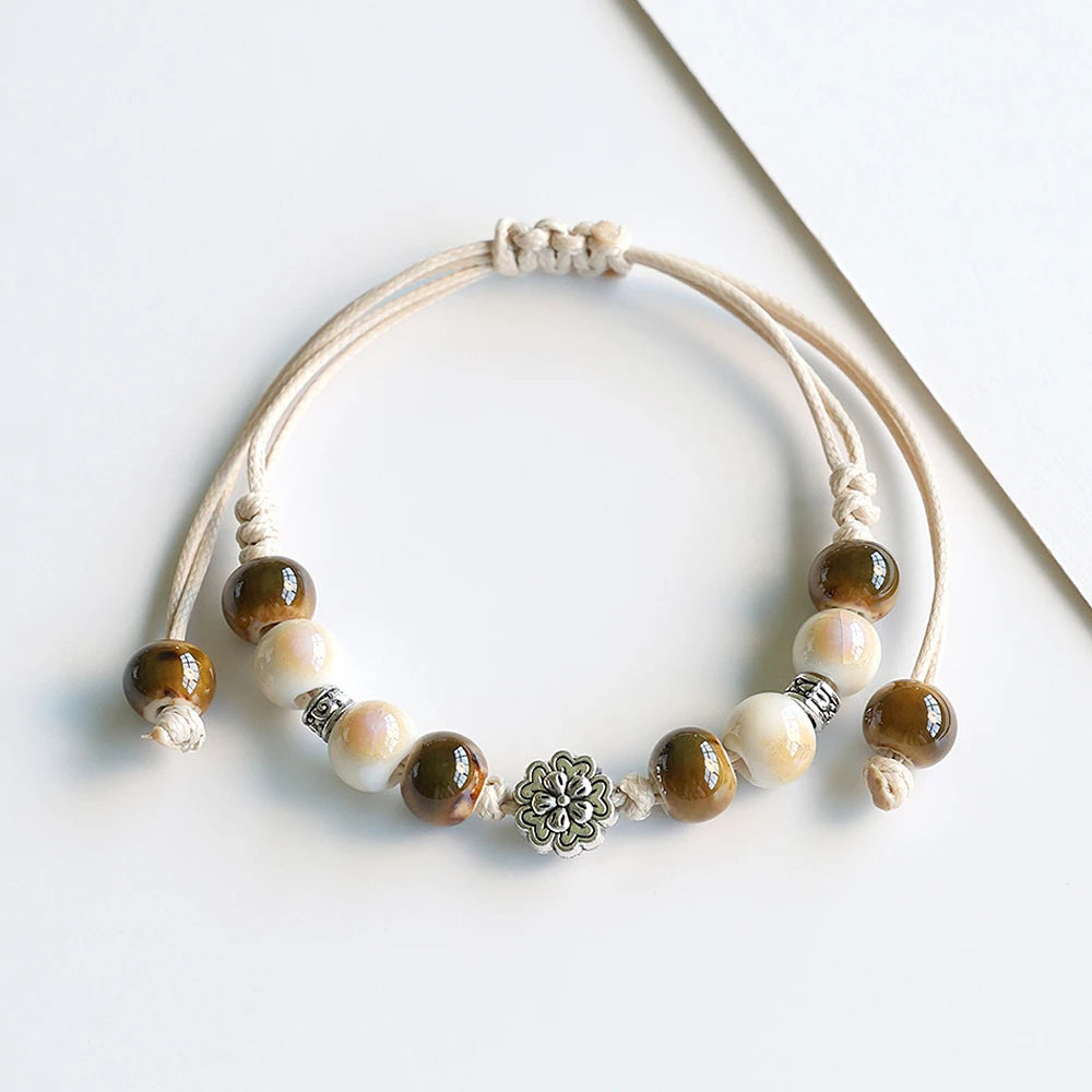 PENDRA Ceramica Colorful Handmade Boho Beaded Bracelet