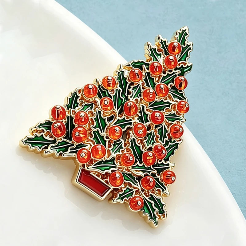 PENDRA Noelina Christmas Tree Brooch