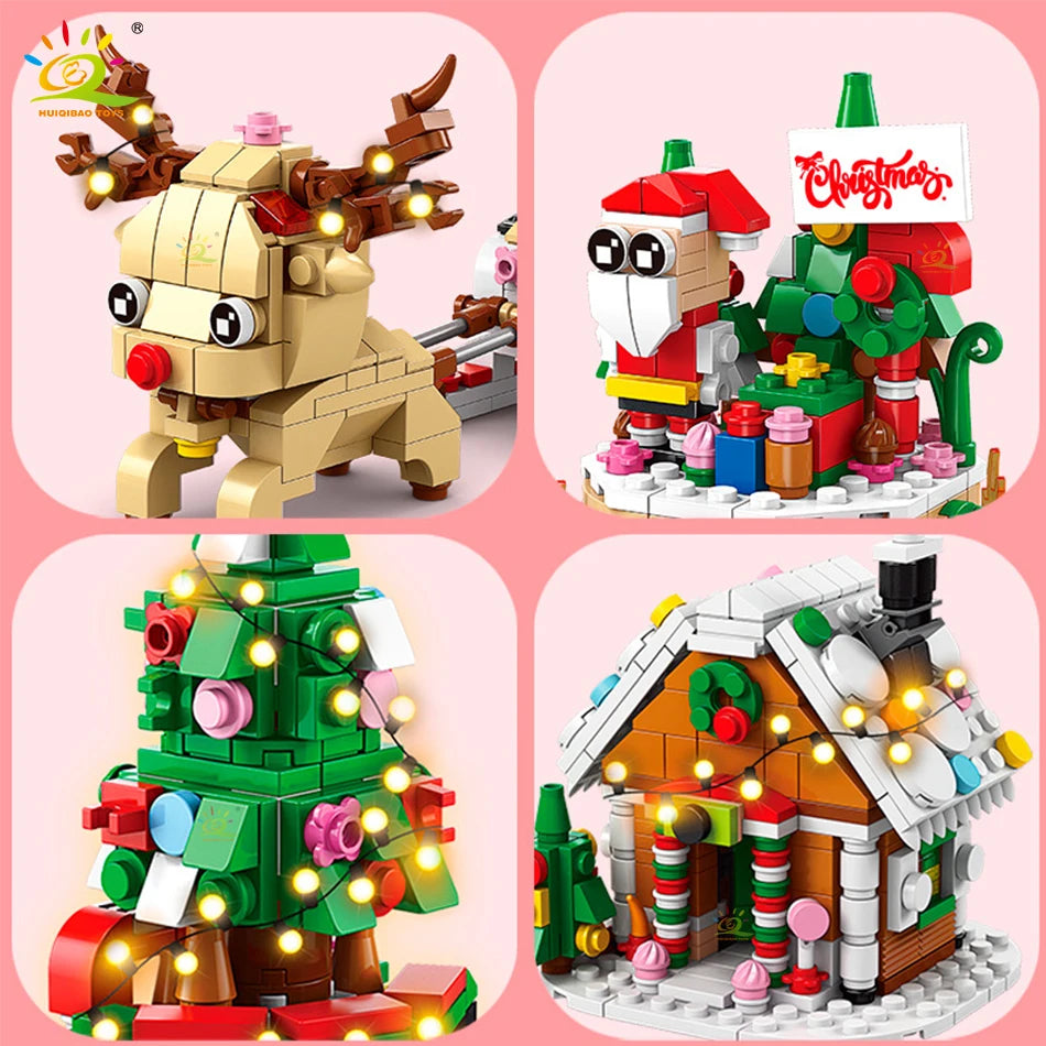 PENDRA Elk Deer Santa Building Set