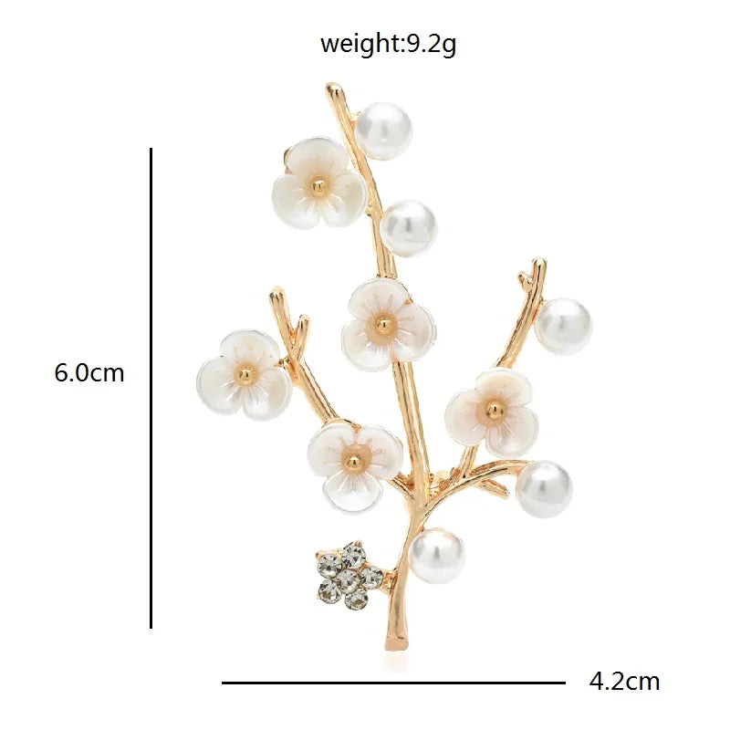 PENDRA Plumelle Plum Blossom Flower Brooch