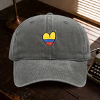 A "Colombia" Washed Baseball Cap, an Adjustable Sun-Protective Duckbill Hat Suitable for All Seasons, a Must-Have Fashion