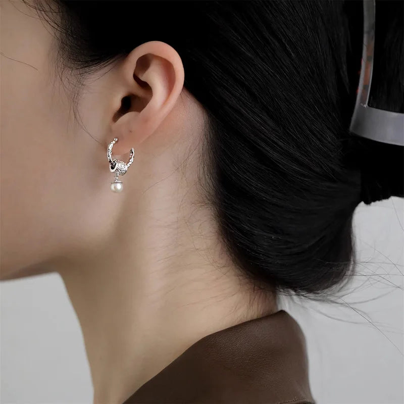 PENDRA Liquid Lava Sterling Silver Earrings