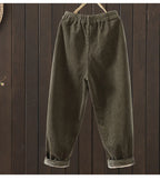 PENDRA Corduroy Warm Elastic Waist Pants
