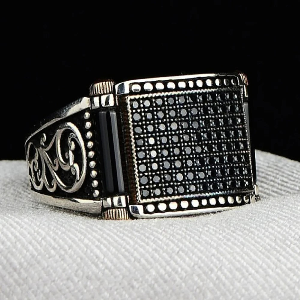 PENDRA Marcasite Black Ring