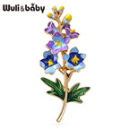 PENDRA Larkspur Enamel Larkspur Flower Brooch