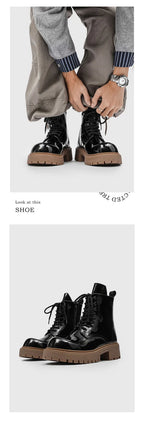 PENDRA Leather Thick Soled Boots