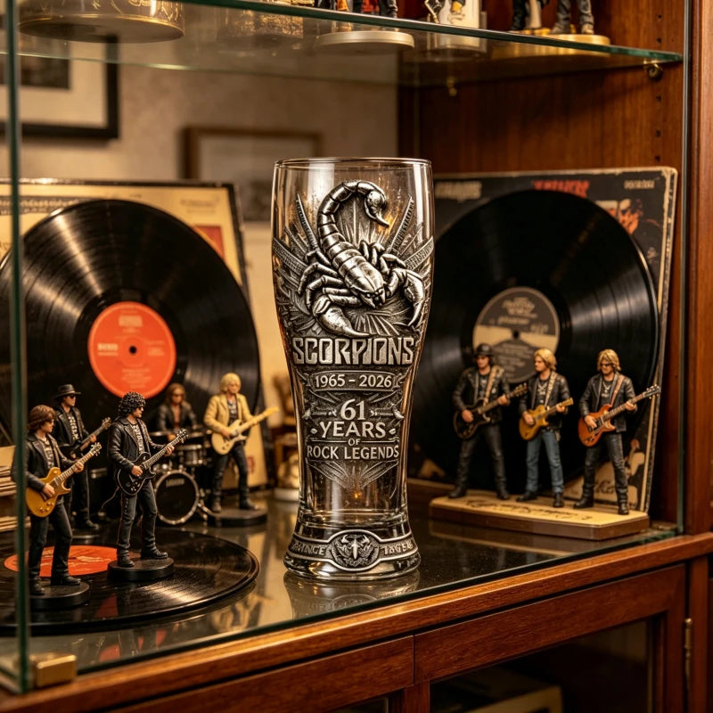 1965-2026  Punk Rock Scorpions Legends Beer Glass Cup 61 Years Bar Party Drinkware Collection Ornaments