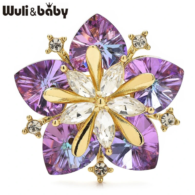 PENDRA Peachelle Crystal Peach Blossom Brooch