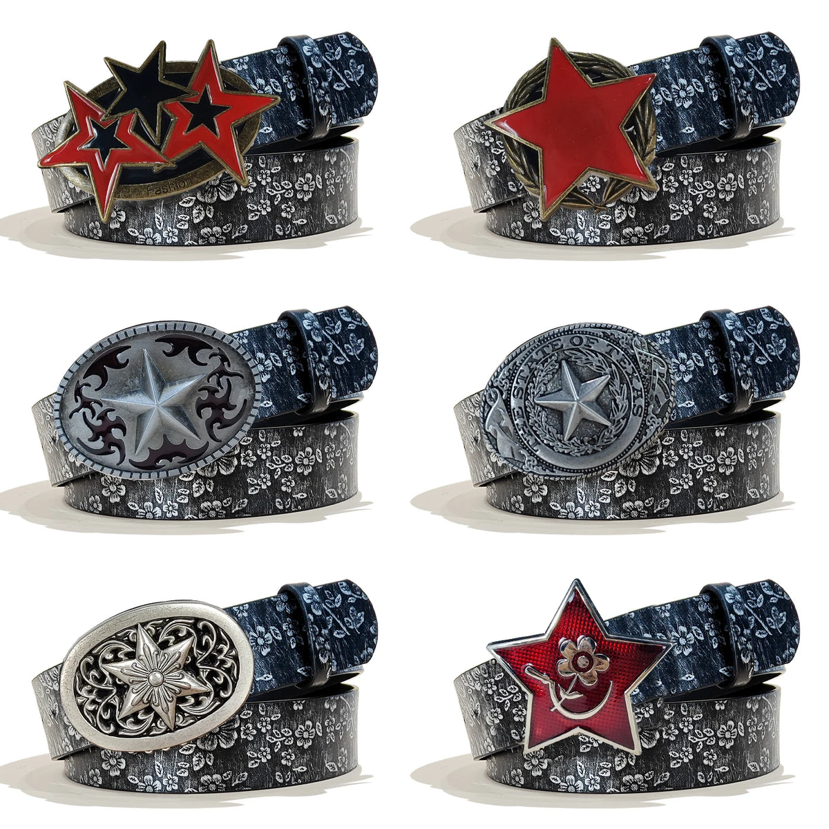 New Fashion Luxury Belt Black Punk Accessories Girdle HipHop Y2k Star Buckle Jeans Skirt Plus Size Waistband For Men Women