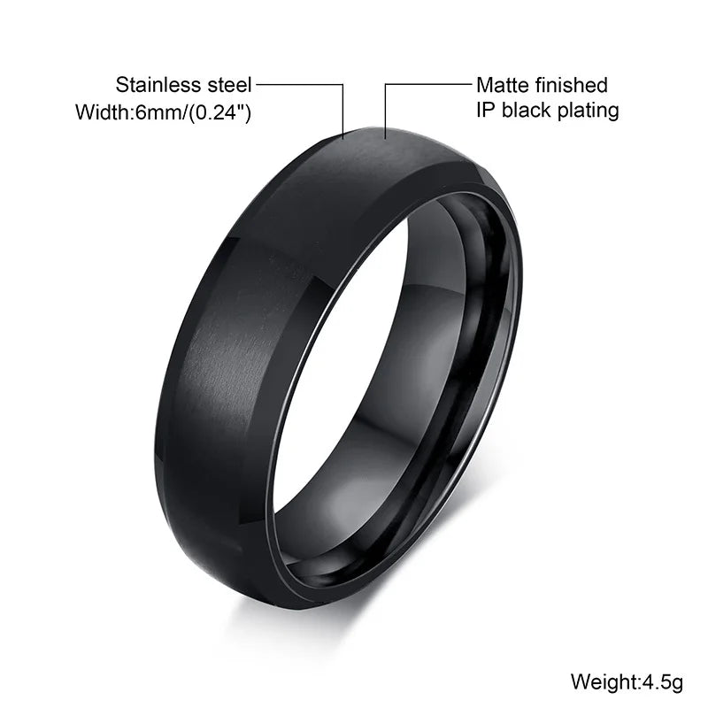 PENDRA Inclined Plane Matte Steel Ring