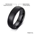 PENDRA Inclined Plane Matte Steel Ring