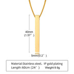 PENDRA Rectangle Bar Pendant Necklace