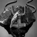 PENDRA Rune Norse Leather Necklace