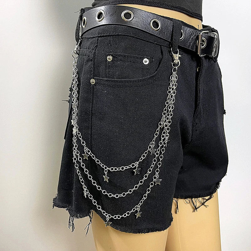 PENDRA Moonstar Rivet Waist Chain Keychain