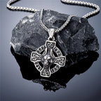 PENDRA Celtic Knot Rune Wolf Necklace
