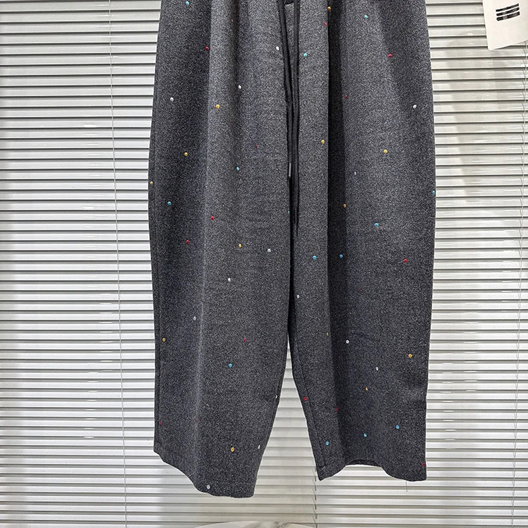 PENDRA Woolen Floor Length Wide Leg Pants