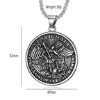 PENDRA Michaelguardian Stainless Steel Archangel Pendant