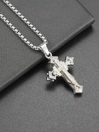 PENDRA Crosssteel Titanium Steel Cross Pendant