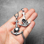 Skull Anchor Amulets Men Necklaces Stainless Steel Pendant Chain Women Fashion Jewelry Punk New In Accessories Gifts Wholesale