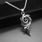 PENDRA Phoenixspiral Stainless Steel Phoenix Pendant