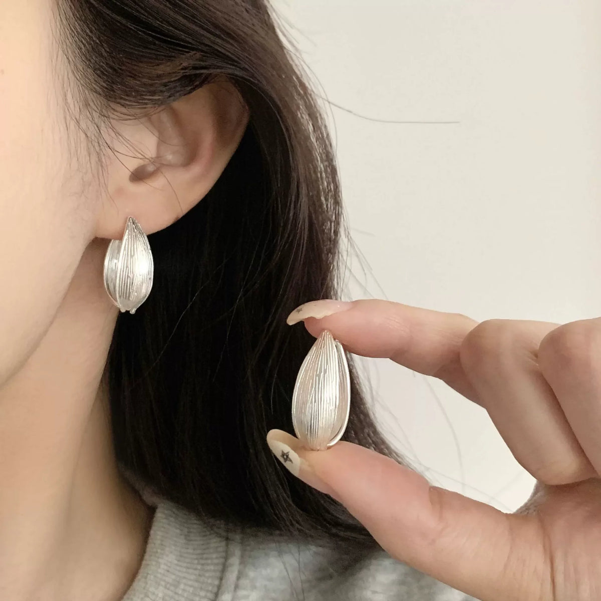PENDRA Water Sterling Silver Earrings