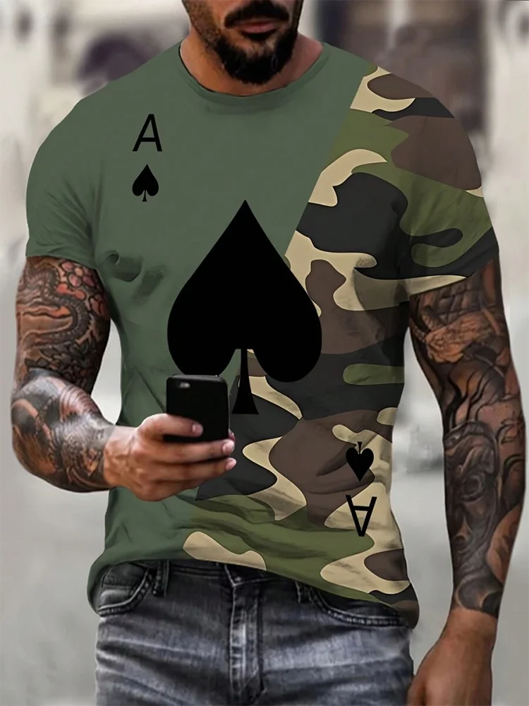 Summer Daily Casual Men's T-shirt Outdoor Street Short Sleeve Personalized Mexican Rooster Battle Print Men's Crewneck T-shirt