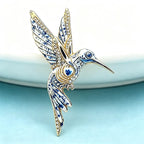 PENDRA Gemwing Rhinestone Hummingbird Brooch