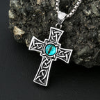 PENDRA Vikingeye Blue Eye Cross Pendant