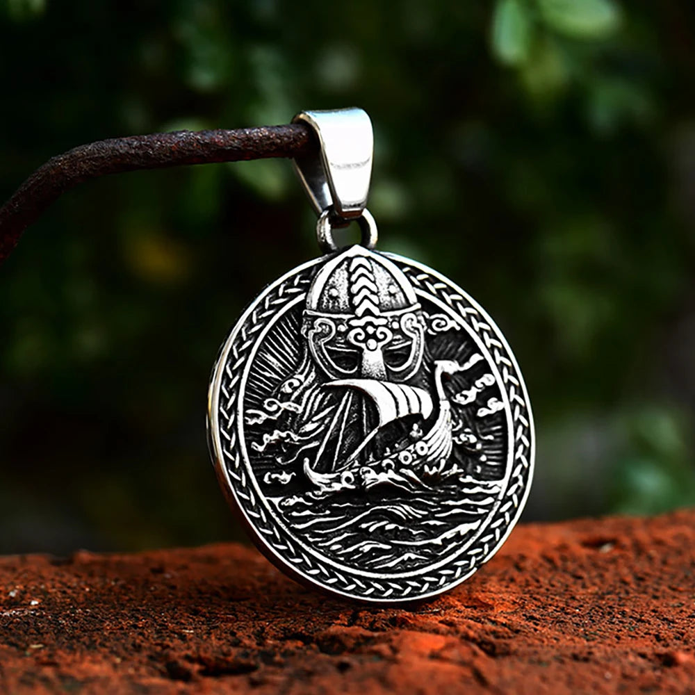 PENDRA Vikingpirate Stainless Steel Pirate Ship Pendant